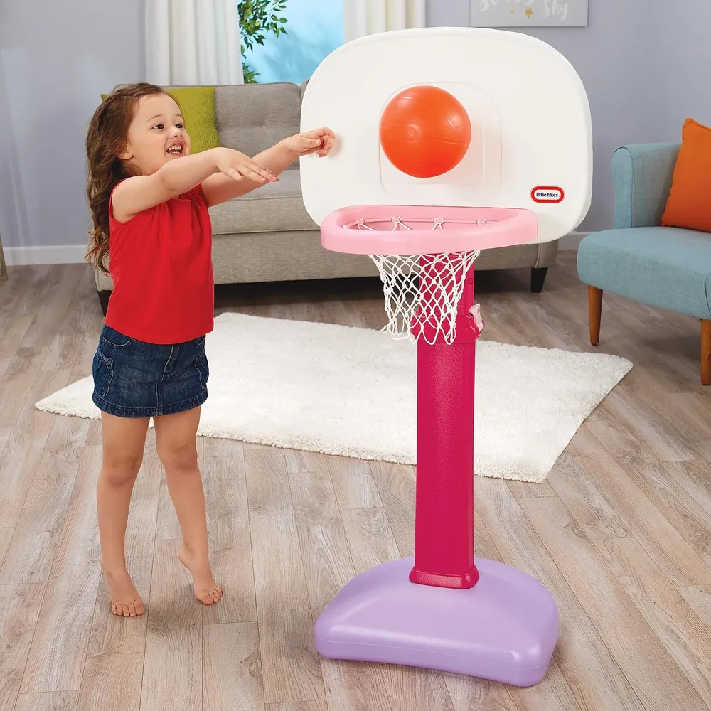 CANASTA DE BALONCESTO LITTLE TIKES  EASY SCORE ROSA