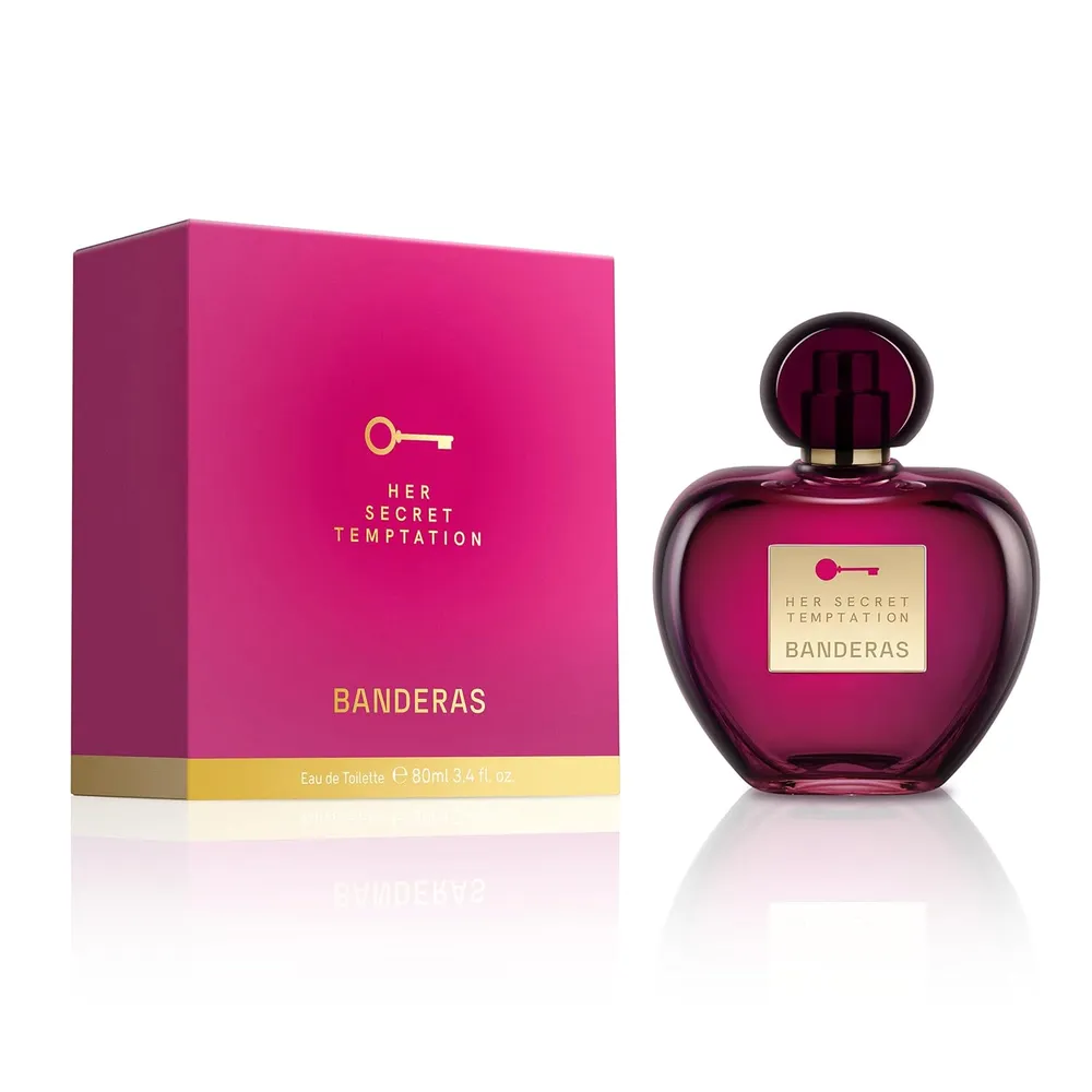 PERFUME BANDERAS HER SECRET TEMPTATION EAU DE TOILETTE 3.4 OZ / 80 ML