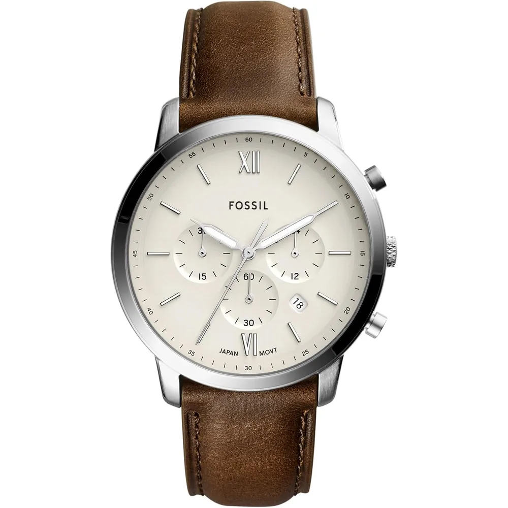 Fossil reloj cronógrafo Neutra de cuarzo para hombre, acero inoxidable| Marrón
