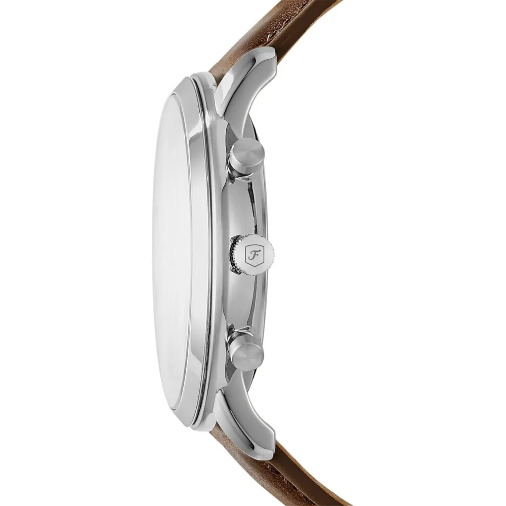 Fossil reloj cronógrafo Neutra de cuarzo para hombre, acero inoxidable| Marrón