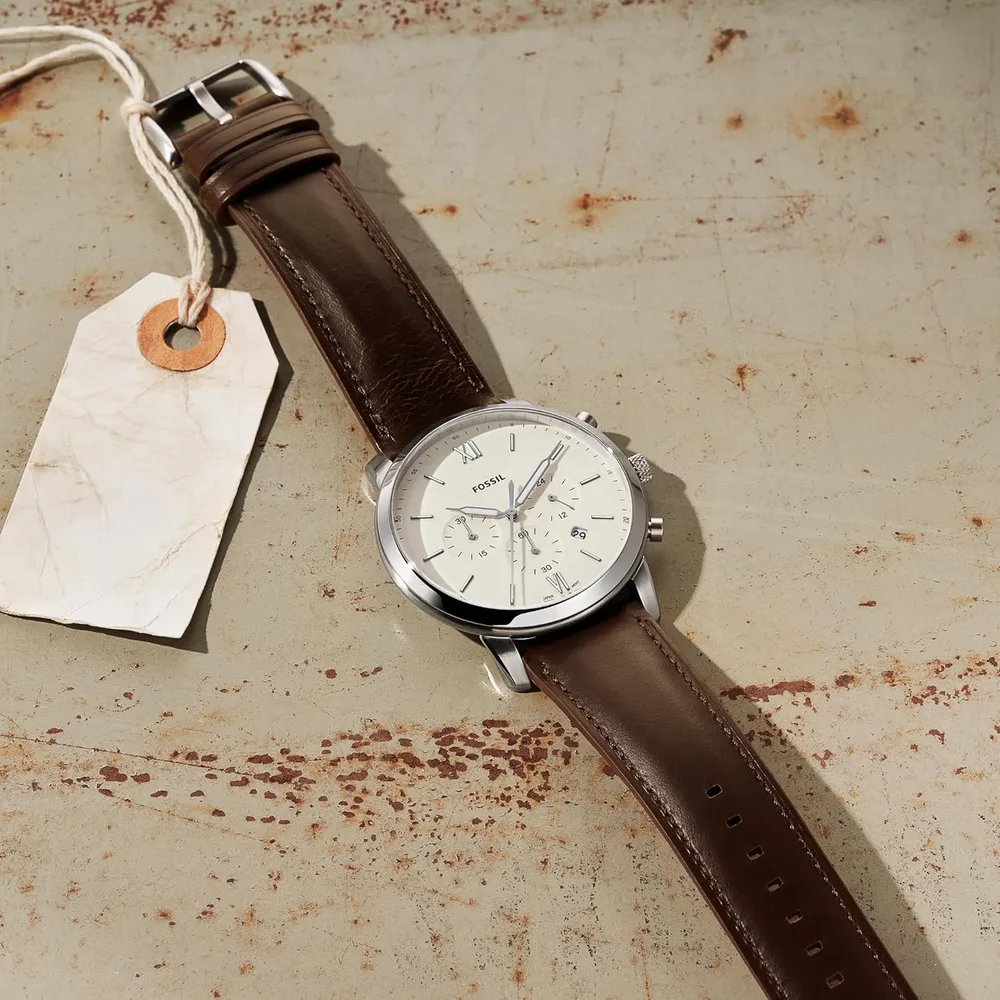 Fossil reloj cronógrafo Neutra de cuarzo para hombre, acero inoxidable| Marrón