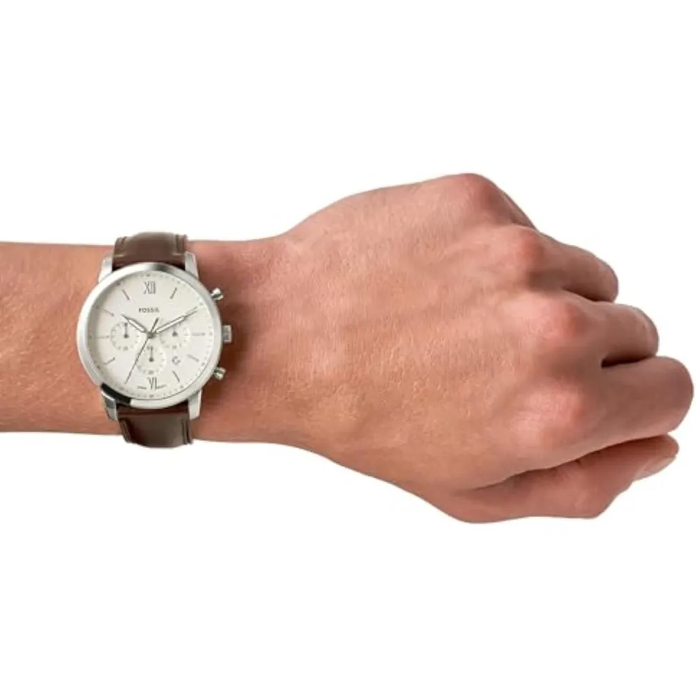 Fossil reloj cronógrafo Neutra de cuarzo para hombre, acero inoxidable| Marrón