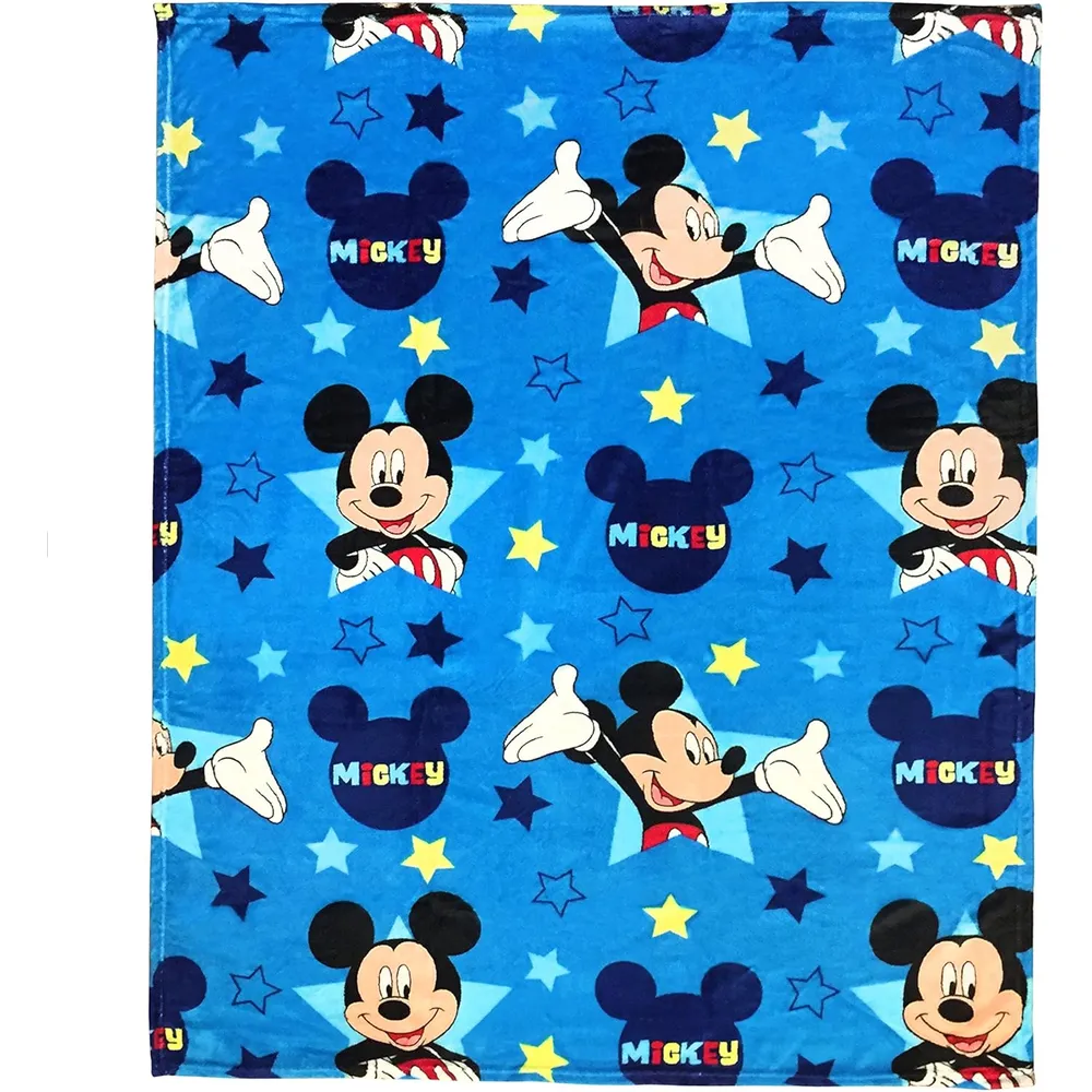 Mickey | Set de viaje infantil (Manta de 40x50 pulgadas, máscara de ojos y almohada de cuello)