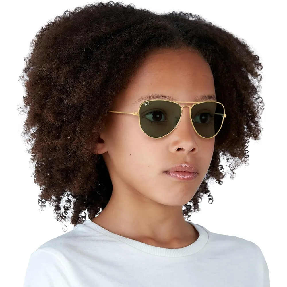 Ray-Ban Junior RJ9506S Gafas de sol para niños | Gold / Dark Green II