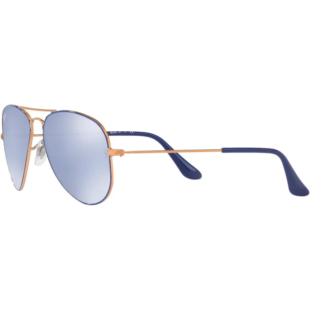 Ray-Ban Junior RJ9506S Gafas de sol para niños | Blue on Copper / Blue Flash Silver I