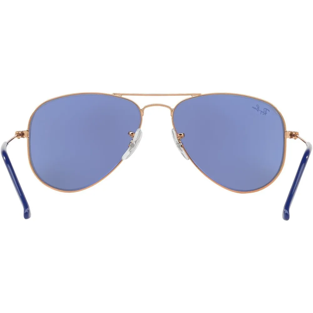 Ray-Ban Junior RJ9506S Gafas de sol para niños | Blue on Copper / Blue Flash Silver I