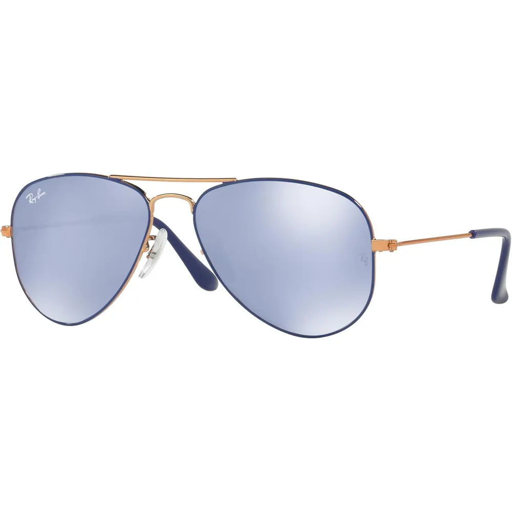 Ray-Ban Junior RJ9506S Gafas de sol para niños | Blue on Copper / Blue Flash Silver II