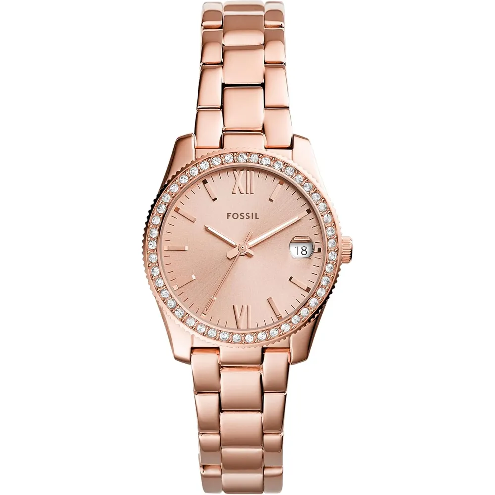b075qdqfb5_0_webp.webp Fossil reloj de cuarzo Scarlette Mini para mujer, acero inoxidable | Oro rosa