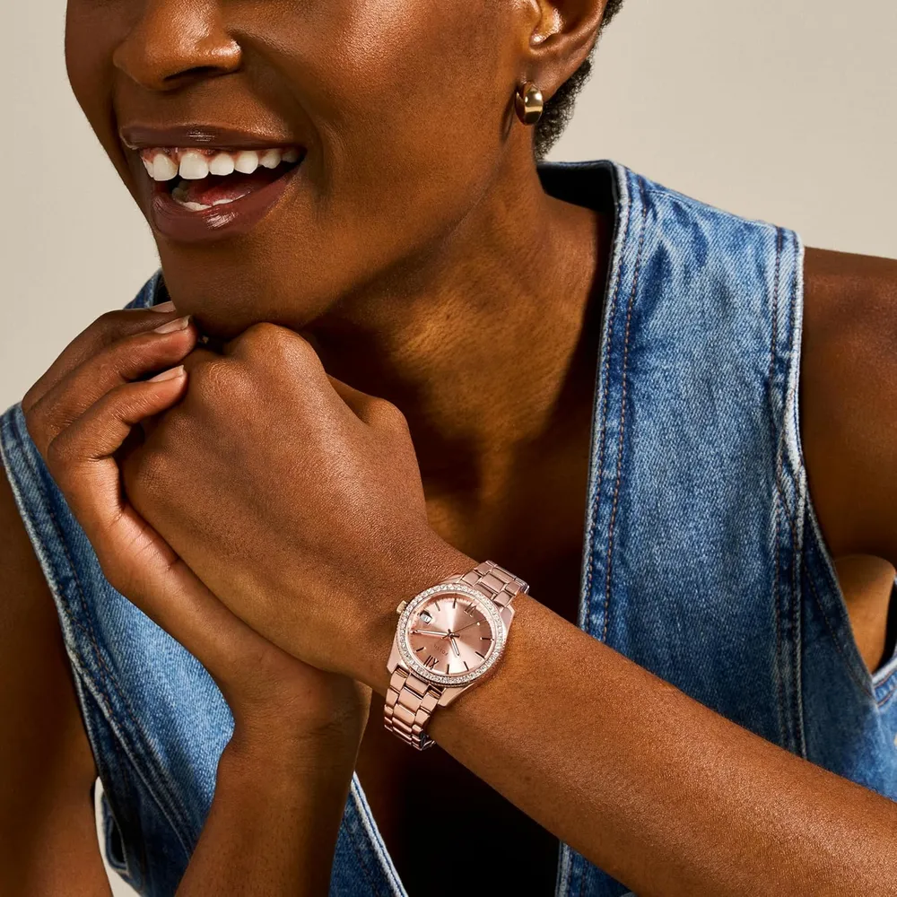 b075qdqfb5_4_webp.webp Fossil reloj de cuarzo Scarlette Mini para mujer, acero inoxidable | Oro rosa