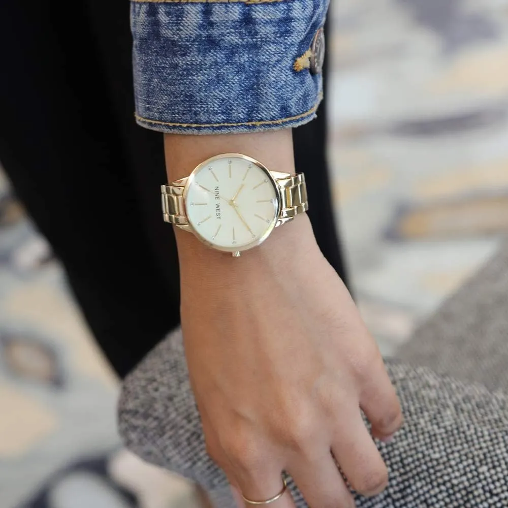 b075yyk9nl_1_webp.webp Nine West NW/2098CHGB reloj para dama | 36 mm - Oro