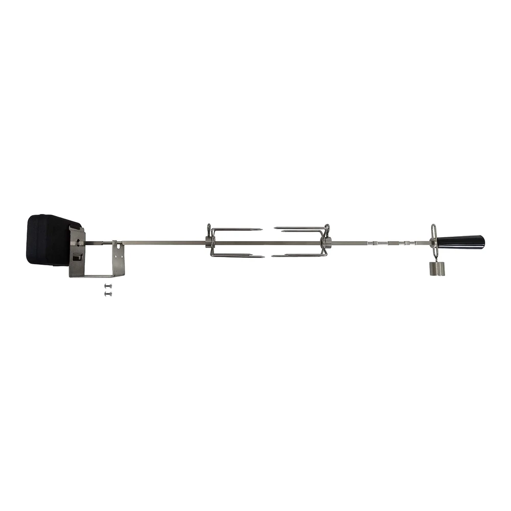 Onegrill 3wss48b - Kit de Asador de Parrilla de Acero Inoxidable (Compatible con Weber 300 Series 3 Burner Genesis / Genesis Ii / Spirit / Spirit Ii) con Motor Inalámbrico Negro Mate