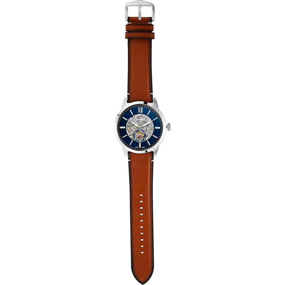Fossil reloj automático Townsman para hombre, acero  | Marrón/ Azul