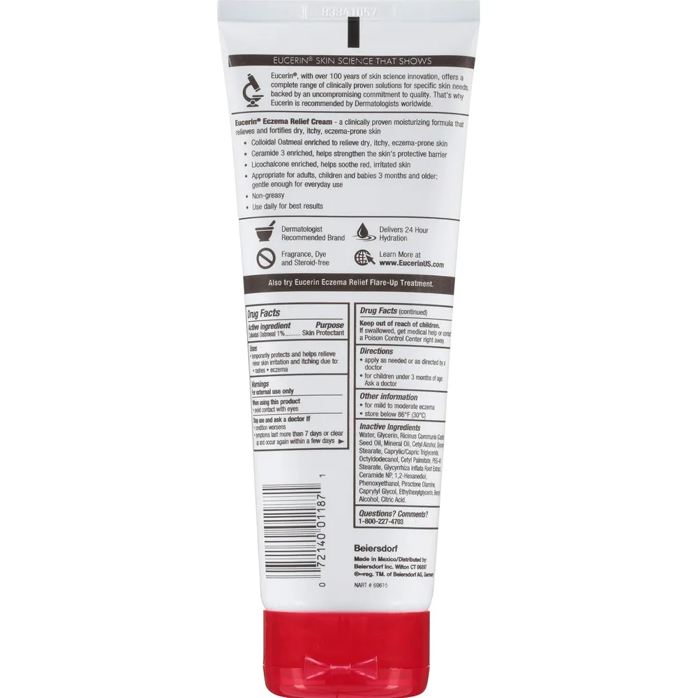 PACK 3 EUCERIN CREMA ALIVIO DEL ECCEMA PARA PIEL SENSIBLE 8 OZ / 237 ML
