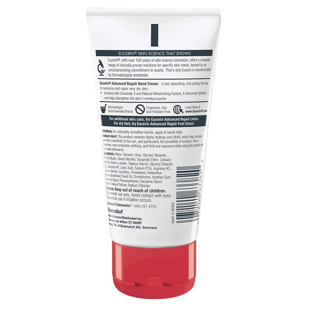 PACK 3 EUCERIN CREMA DE MANOS ADVANCED REPAIR 2.7 OZ / 78 G