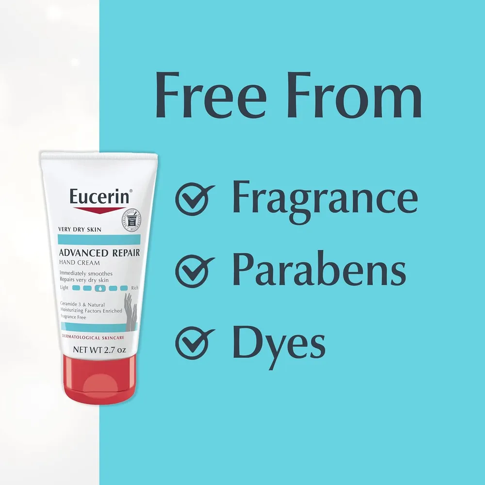 PACK 3 EUCERIN CREMA DE MANOS ADVANCED REPAIR 2.7 OZ / 78 G