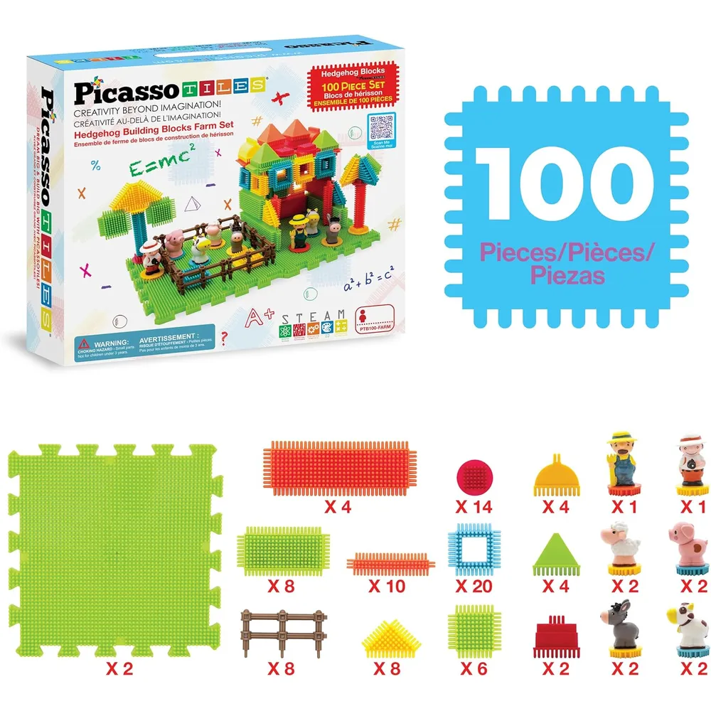 BLOQUES CONSTRUCCIÓN ERIZO GRANJA PTB100 PICASSOTILES