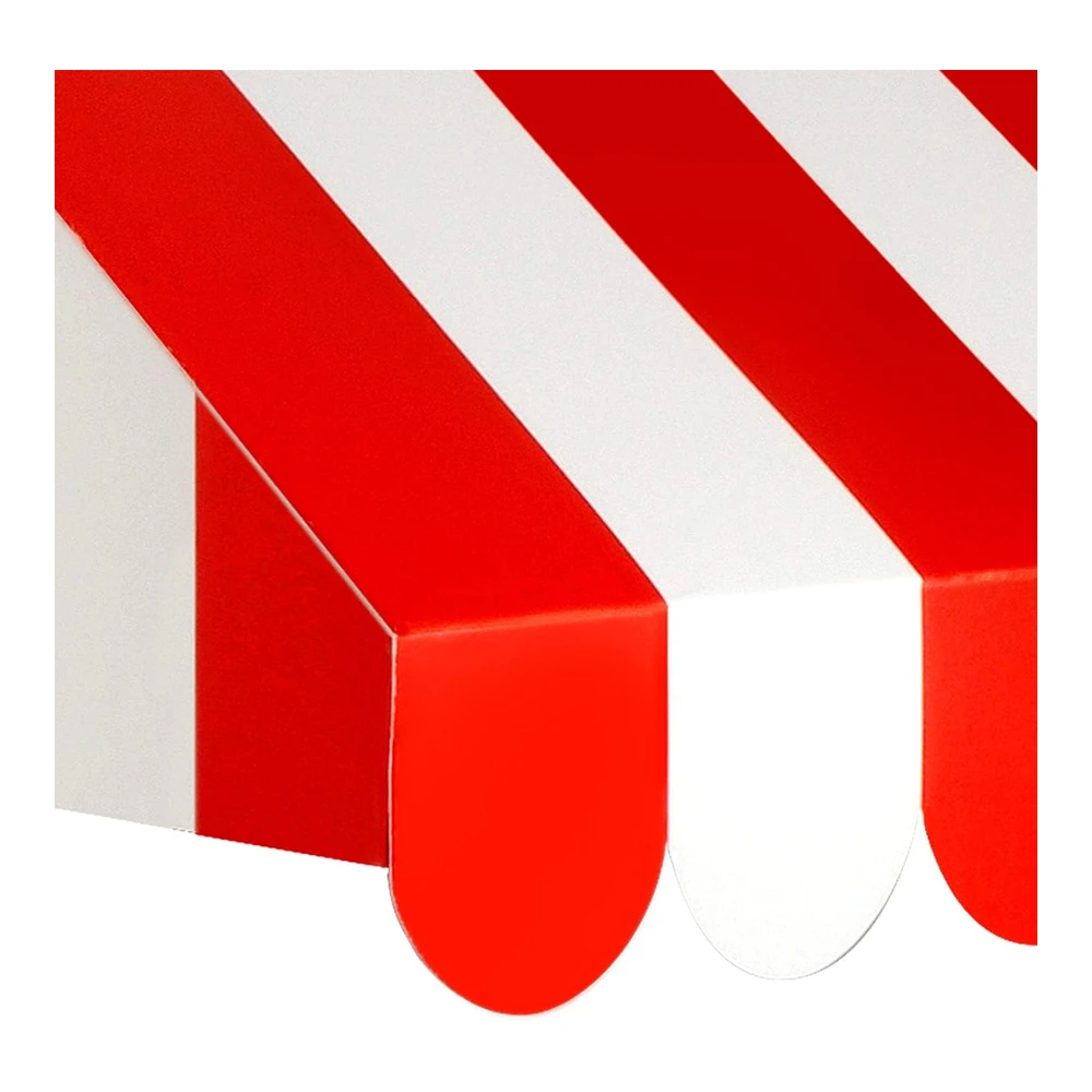 Beistle - 2 Piezas de Decoración de Pared de Toldo 3d - 24.75 X 8.75" (Rojo / Blanco)