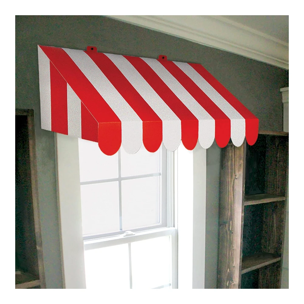 Beistle - 2 Piezas de Decoración de Pared de Toldo 3d - 24.75 X 8.75" (Rojo / Blanco)