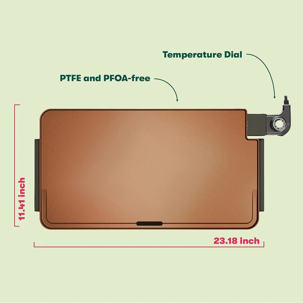 PLANCHA ELÉCTRICA BELLA DE 30 × 56 CM