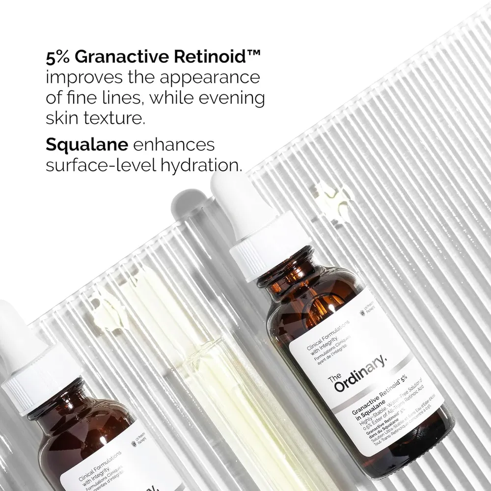 The Ordinary retinoide Granactive 5% en Escualano antiedad avanzado | 30 ml.
