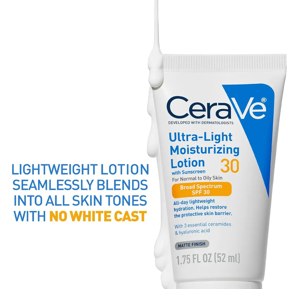 Loción facial hidratante ultraligera FPS 30 CeraVe | 1.7 oz / 50 ml