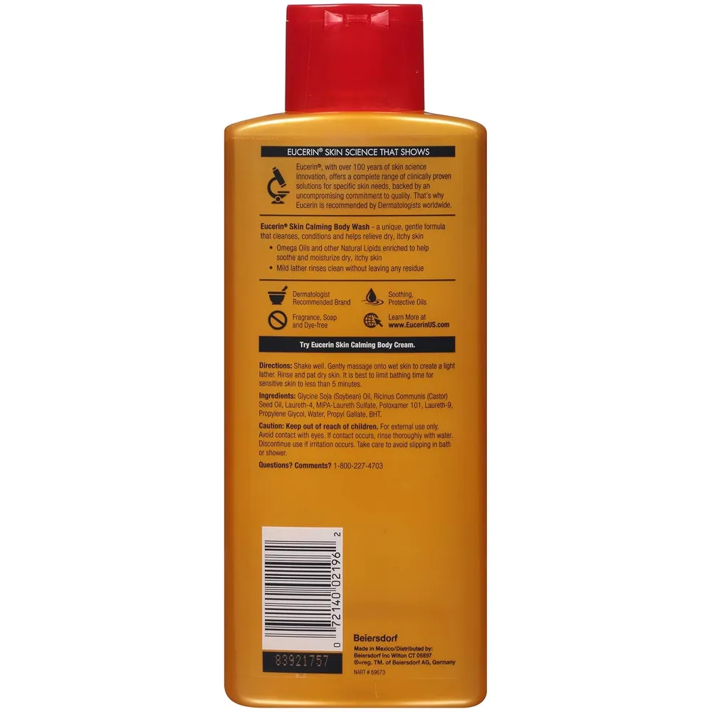 EUCERIN GEL DE DUCHA CALMANTE PARA PIEL SECA 16.9 OZ / 500 ML