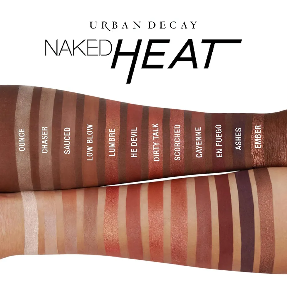 Urban Decay Naked Heat Paleta 12 Sombras Rojas, Ámbar y Naranjas