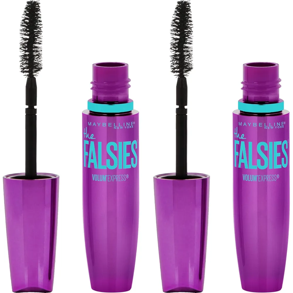 PACK 2 MÁSCARA DE PESTAÑAS VOLUM’ EXPRESS FALSIES MAYBELLINE | BLACKEST BLACK