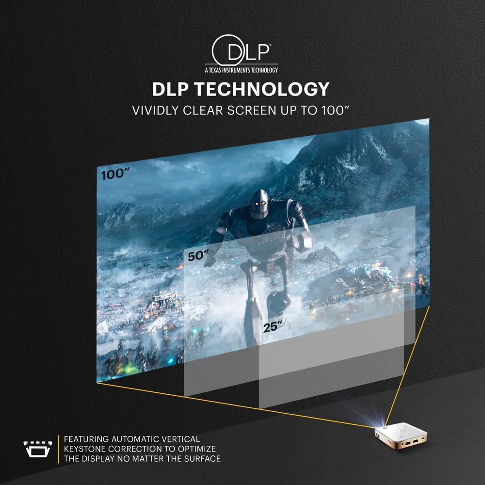 PROYECTOR PORTÁTIL ULTRA MINI KODAK | HD LED DLP 100 PULGADAS