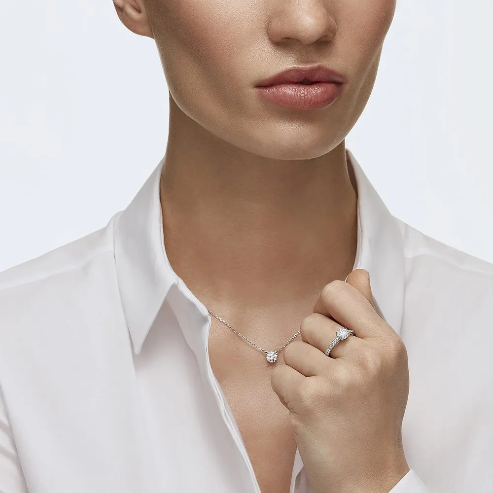 SWAROVSKI COLLAR PENDIENTE STILLA ATTRACT ACABADO RODIO PARA MUJER | TRANSPARENTE