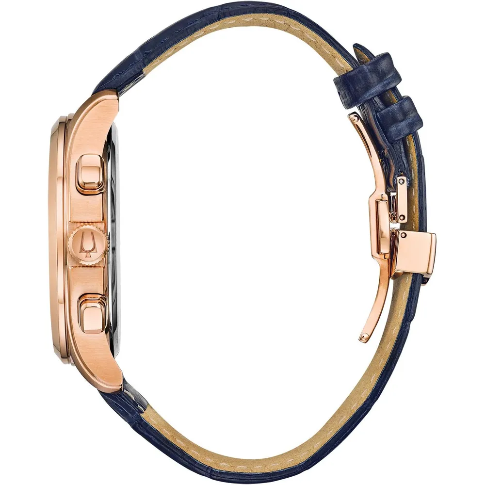 Bulova 97B170 reloj clásico Wilton con zafiro y reserva de 60 h | RoseGold/Stainless Steel