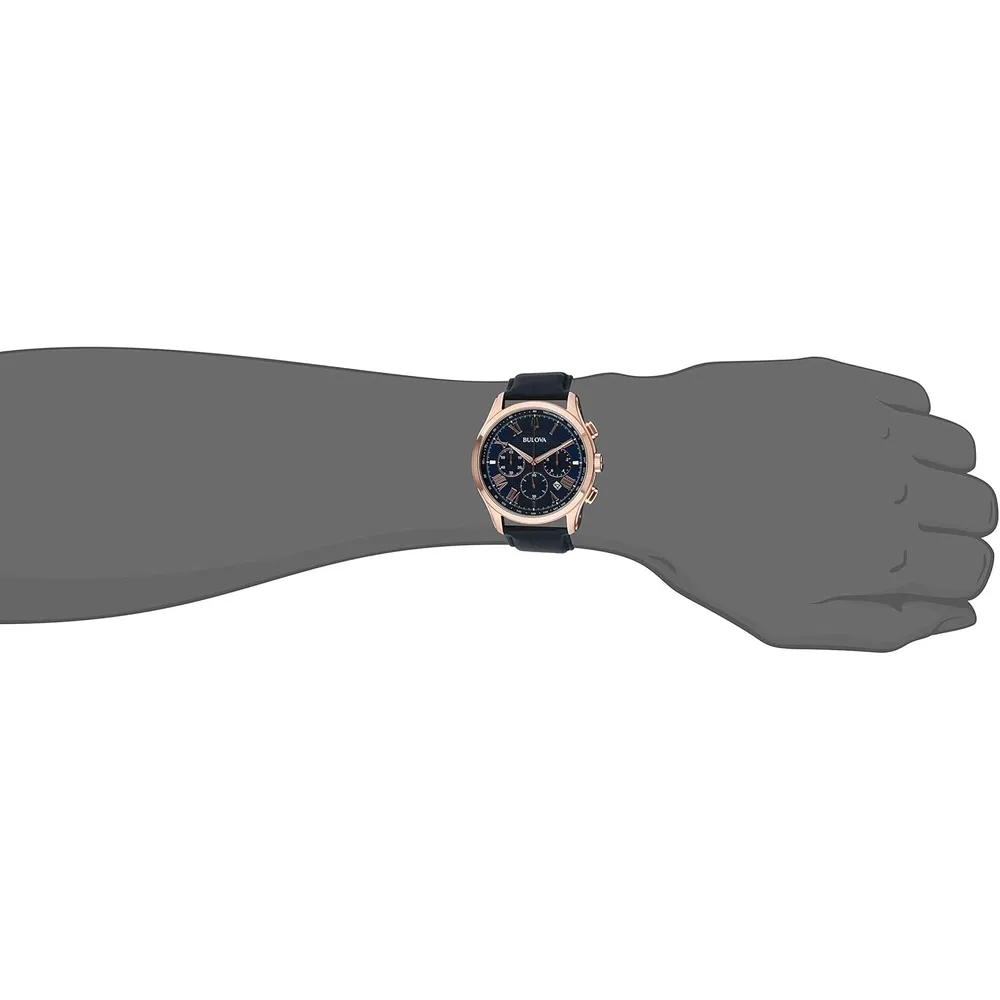 Bulova 97B170 reloj clásico Wilton con zafiro y reserva de 60 h | RoseGold/Stainless Steel