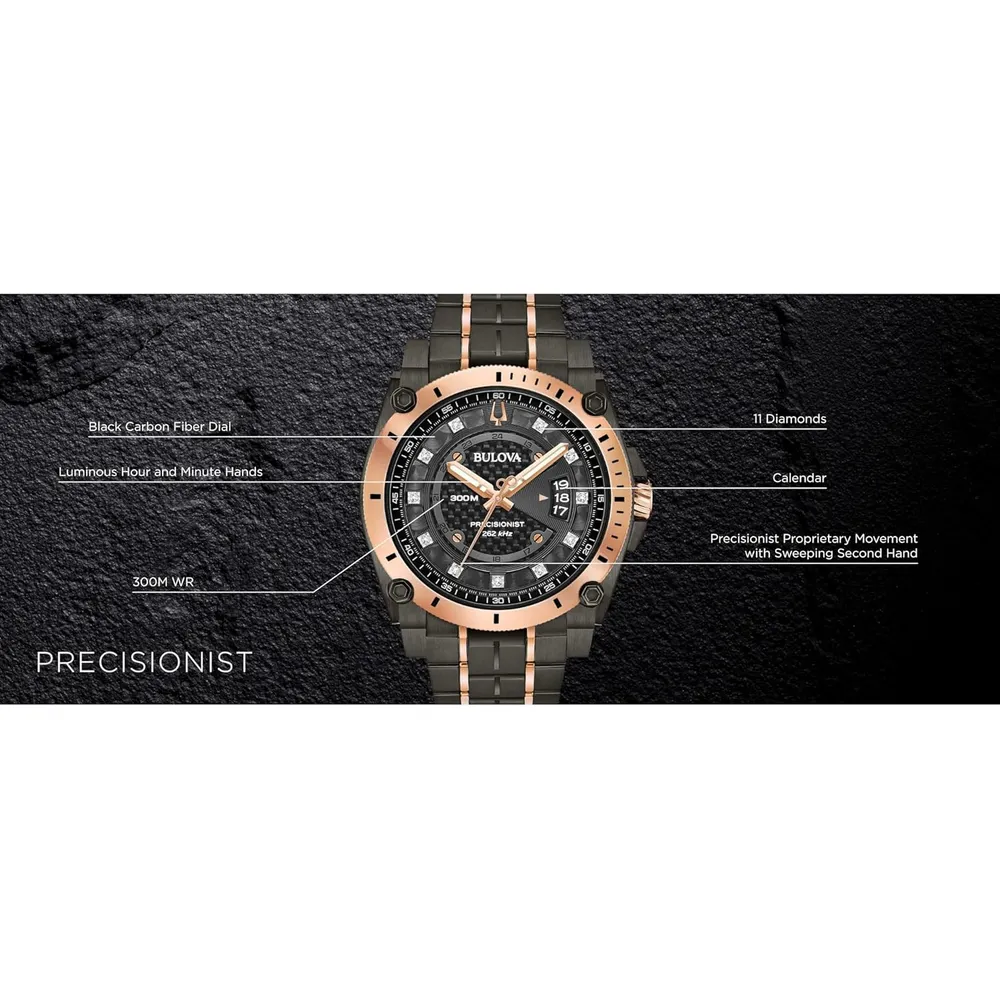 b078wwt8hh_3_webp.webp Bulova reloj Icon hombre cuarzo alta precisión diamantes resistente agua | Gris Oscuro
