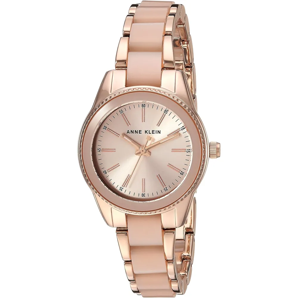 Anne klein AK/3212LPRG reloj de pulsera de resina | 30 mm - Rosado/Dorado