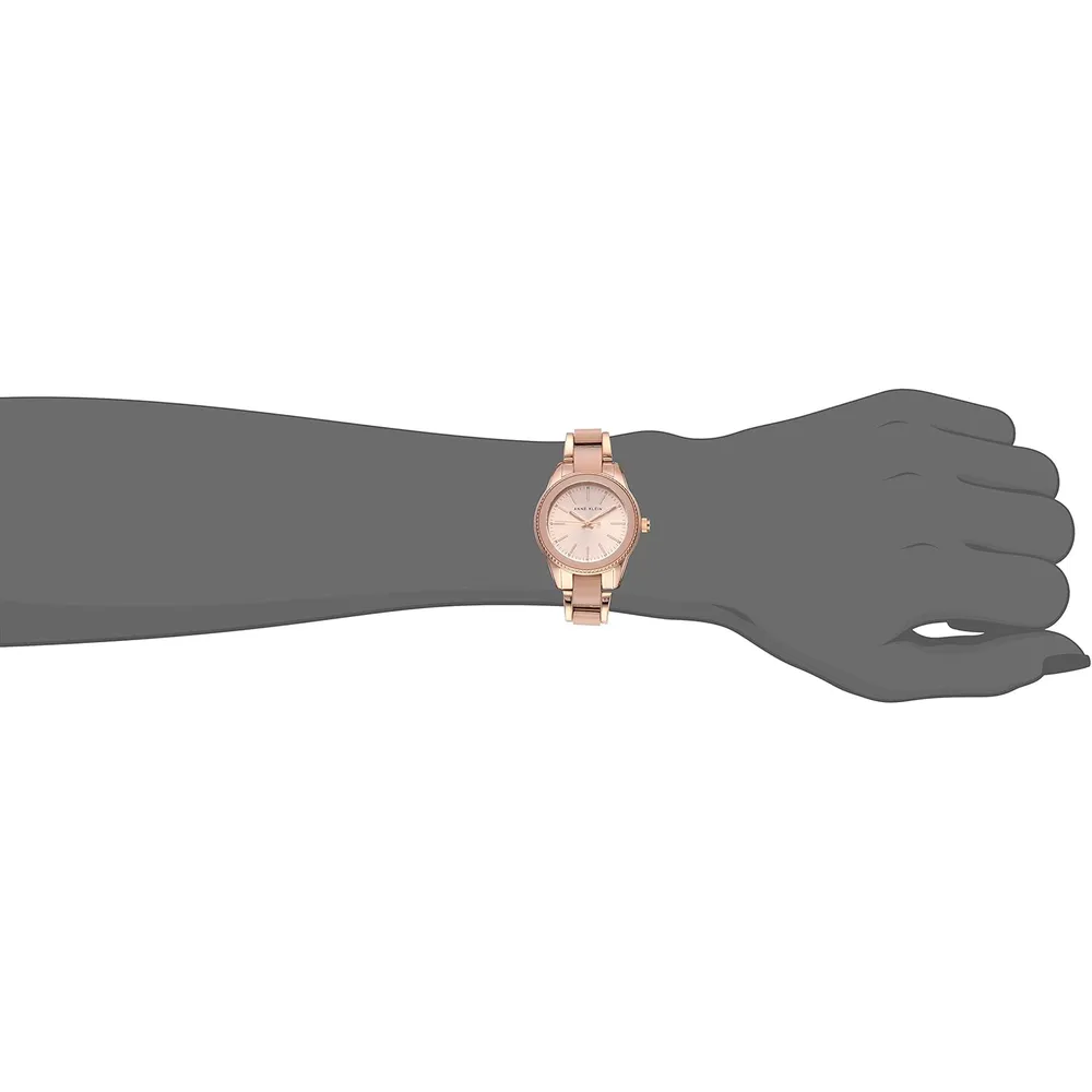 Anne klein AK/3212LPRG reloj de pulsera de resina | 30 mm - Rosado/Dorado