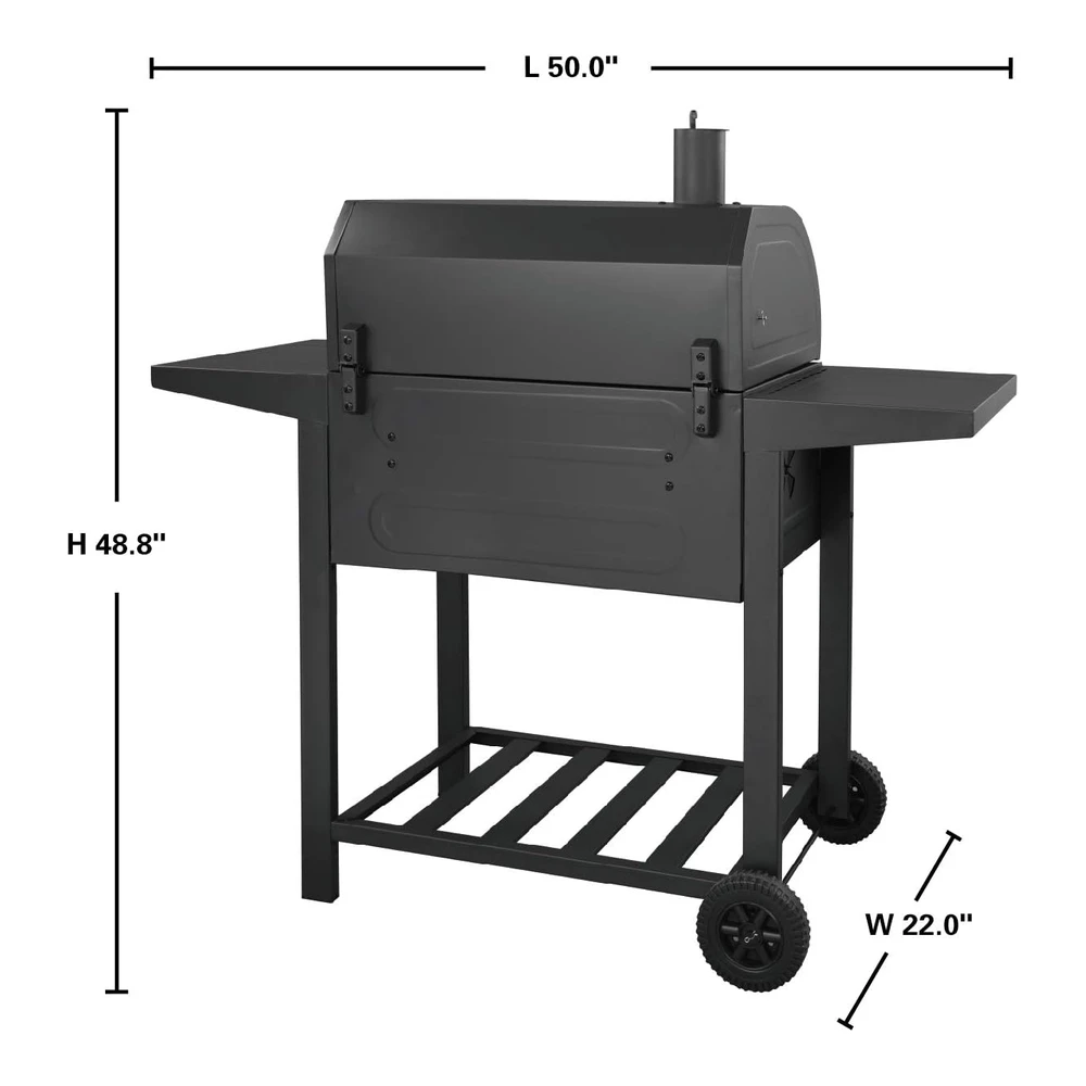 Royal Gourmet Cd1824ac - Parrilla de Carbón de 24" para Picnic Al Aire Libre - Cocina En El Patio Trasero - con Tapa - Color Negro