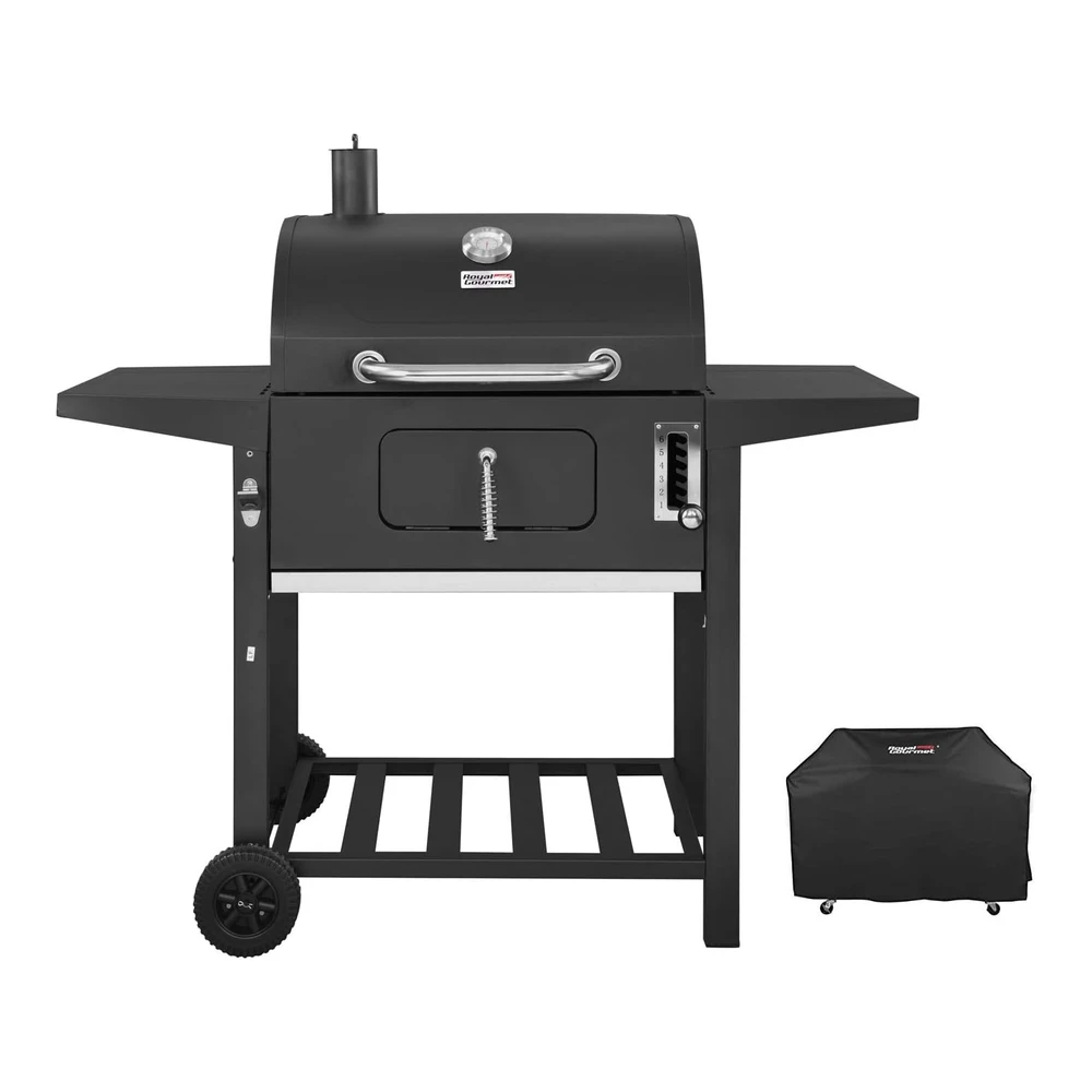 Royal Gourmet Cd1824ac - Parrilla de Carbón de 24" para Picnic Al Aire Libre - Cocina En El Patio Trasero - con Tapa - Color Negro