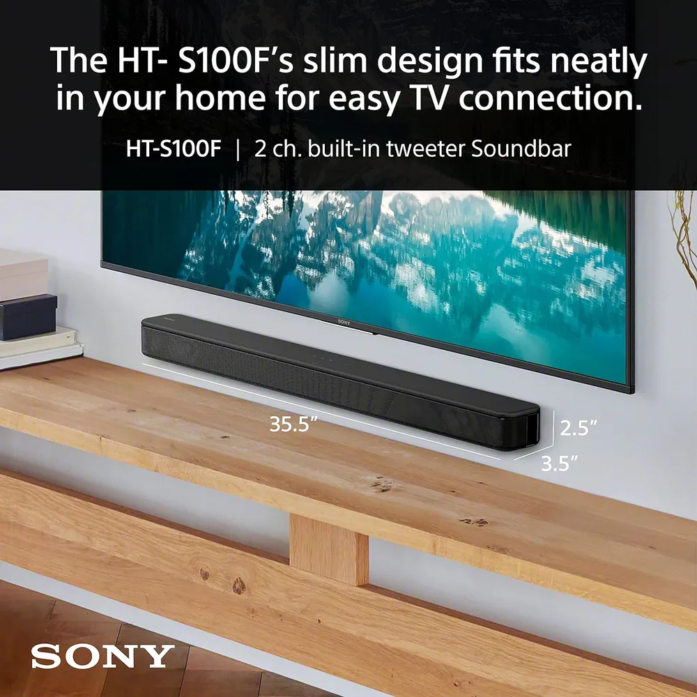 BARRA DE SONIDO S100F CON BASS REFLEX, TWEETER Y BLUETOOTH SONY | NEGRO