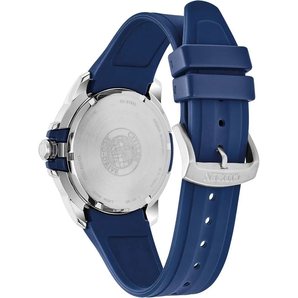 Citizen AW1158-05L reloj para hombre Eco-Drive con correa azul de poliuretano | Azul