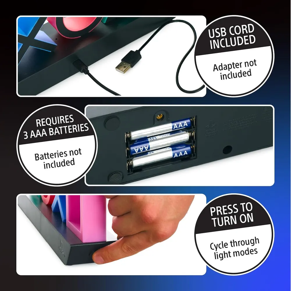 Paladone PlayStation, íconos de controlador con luz