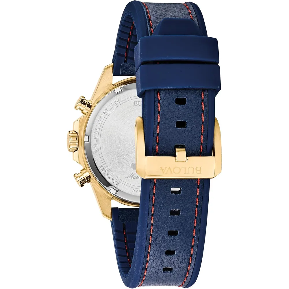 b079g3p4db_2_webp.webp Bulova reloj Marine Star hombre cronógrafo 6 agujas acero inoxidable | Azul/Oro