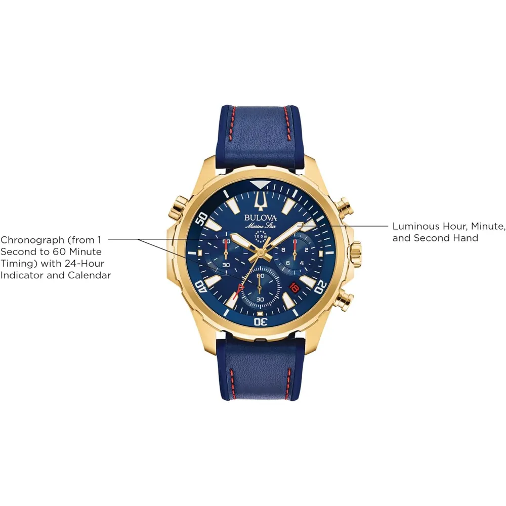 b079g3p4db_3_webp.webp Bulova reloj Marine Star hombre cronógrafo 6 agujas acero inoxidable | Azul/Oro