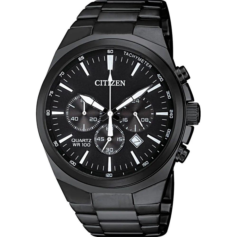 Citizen AN8175-55E reloj de cuarzo clásico para hombre en acero inoxidable | 42 mm - Negro