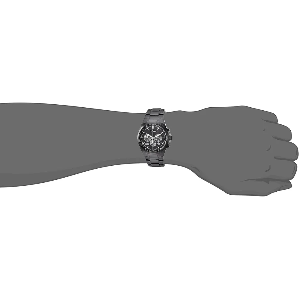 Citizen AN8175-55E reloj de cuarzo clásico para hombre en acero inoxidable | 42 mm - Negro
