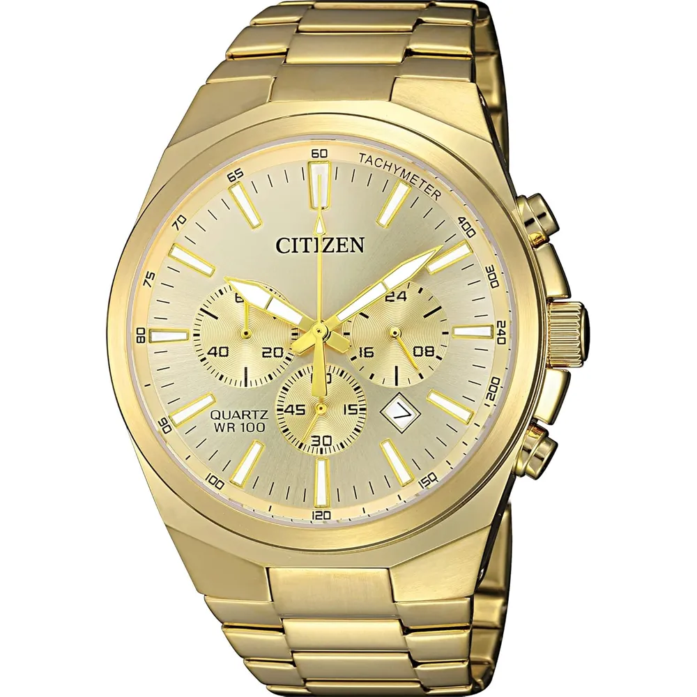Citizen AN8175-55E reloj de cuarzo clásico para hombre en acero inoxidable | 42 mm - Dorado