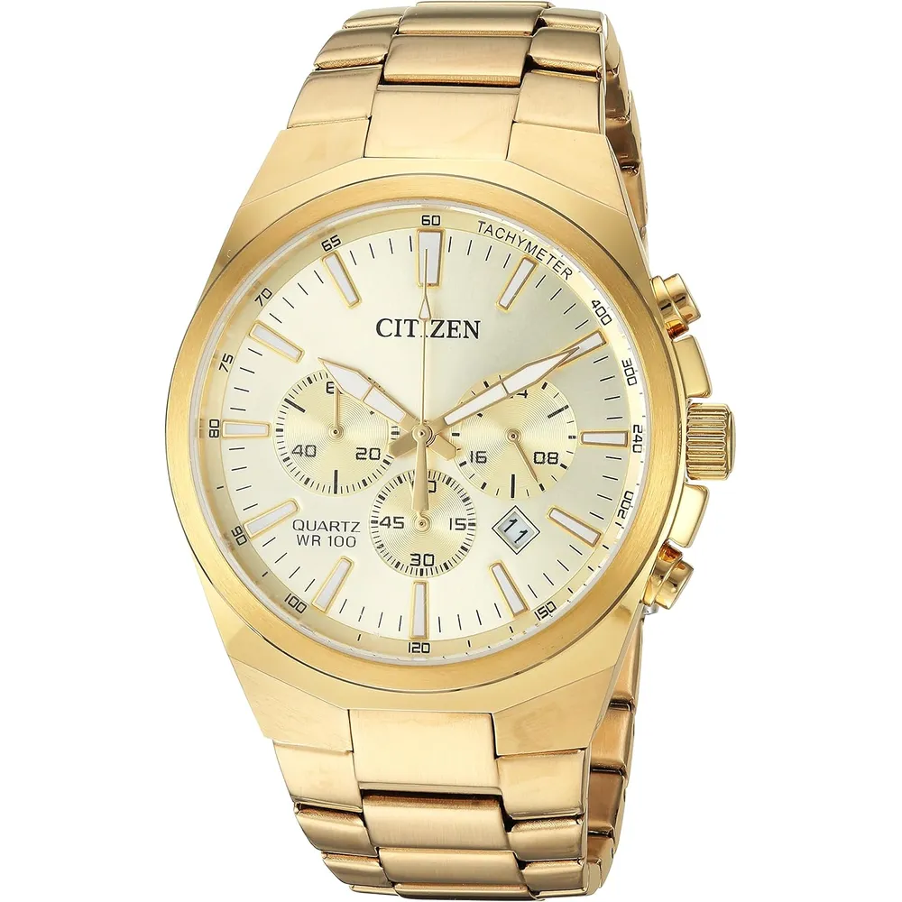 Citizen AN8175-55E reloj de cuarzo clásico para hombre en acero inoxidable | 42 mm - Dorado