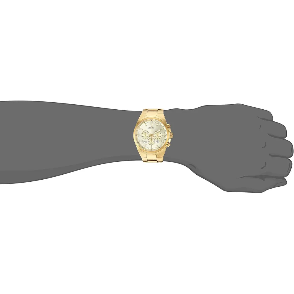 Citizen AN8175-55E reloj de cuarzo clásico para hombre en acero inoxidable | 42 mm - Dorado