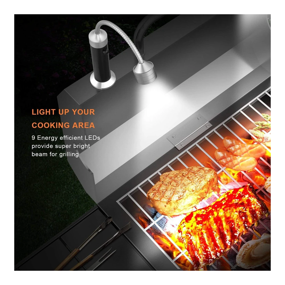b079n6krdq_1.webp Accesorios para Parrilla de Barbacoa - Accesorios para Exteriores - Lámpara de Noche Led Magnética - Cuello de Cisne Flexible - Suministros de Viajero - Encendedor de Suministros para Viajeros - Regalo para Hombres - Papá - Pellet - Weber - Ahumador - Pitboss - Parrilla Blackstone - Gadget