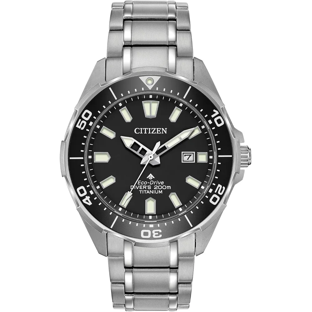 Citizen BN0200-56E reloj para hombre Eco-Drive Promaster Diver | 44 mm - Plateado/Negro
