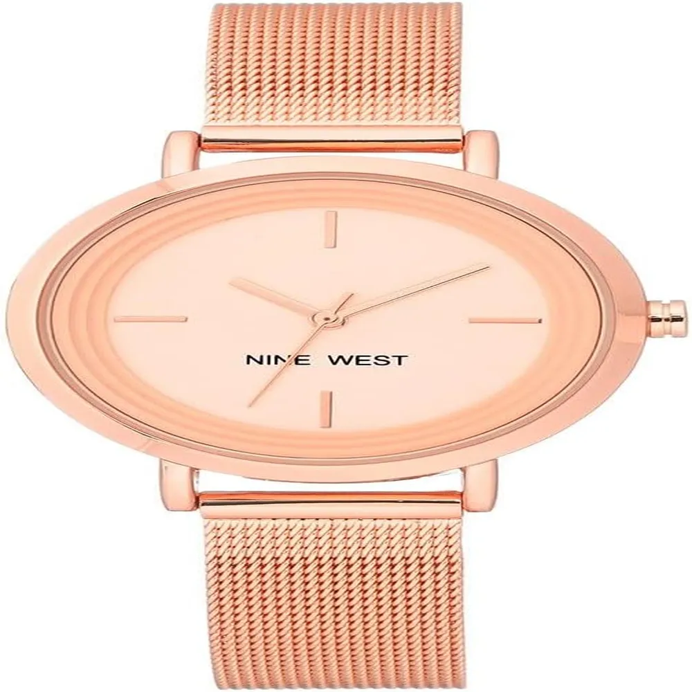 Nine West NW/2146RGRG reloj femenino de malla | 34 mm - Oro Rosa